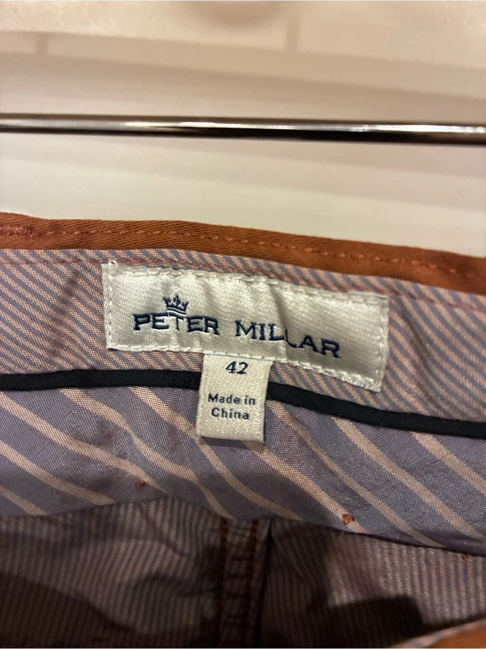 Peter Millar Men's Rust Chinos